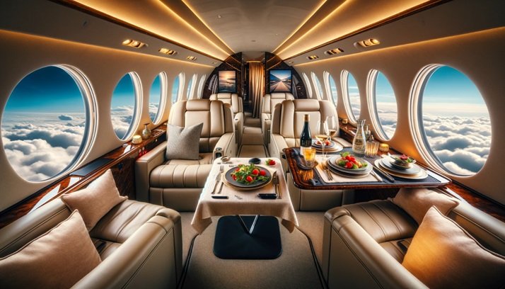 Luxury In-flight Dining- A Glimpse into Private Jet Menus